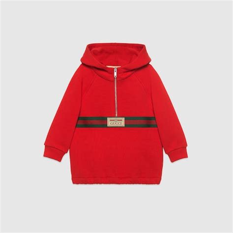 red gucci zip up jacket lil baby|Baby cotton jacket with Gucci label in red .